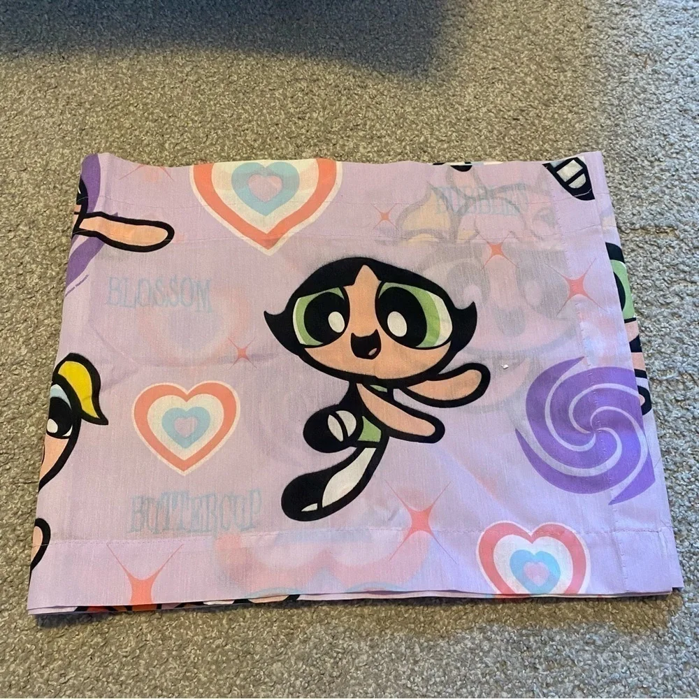Vintage Powerpuff Girls Valance Curtain 2000 Purple